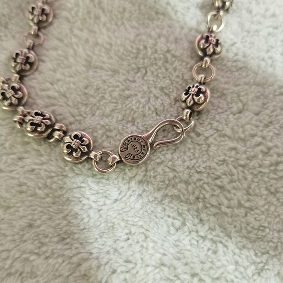 Chrome Hearts Sterling Silver Anchor Ball Chain Necklace - Picture 4 of 9